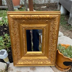 Vintage Gold Ornate Antique Wall Mirror – Hollywood Regency Style